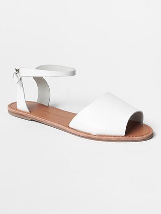 Gap Women Classic Leather Sandals Size 6 - White | Gap US