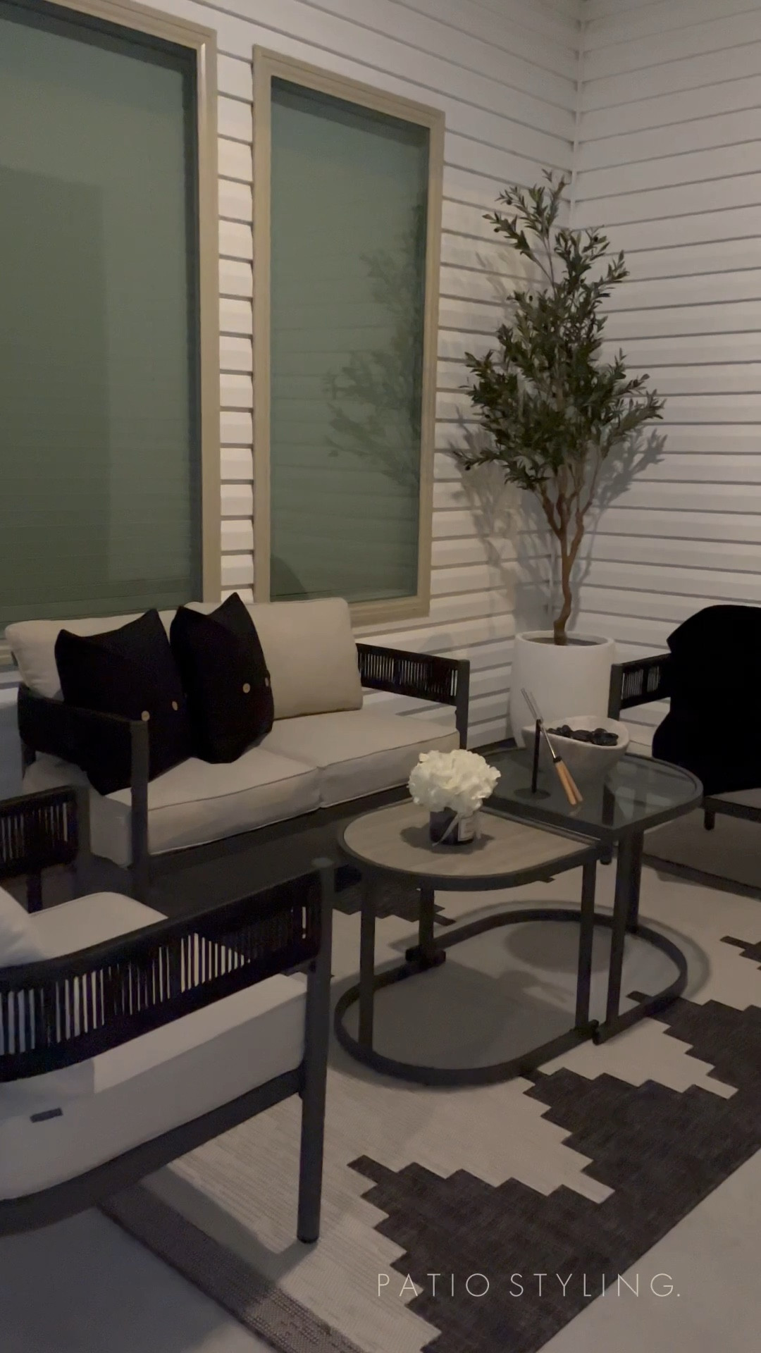 Cozy Patio Styling..🤍🏡 #

#LTKStyleTip #LTKHome