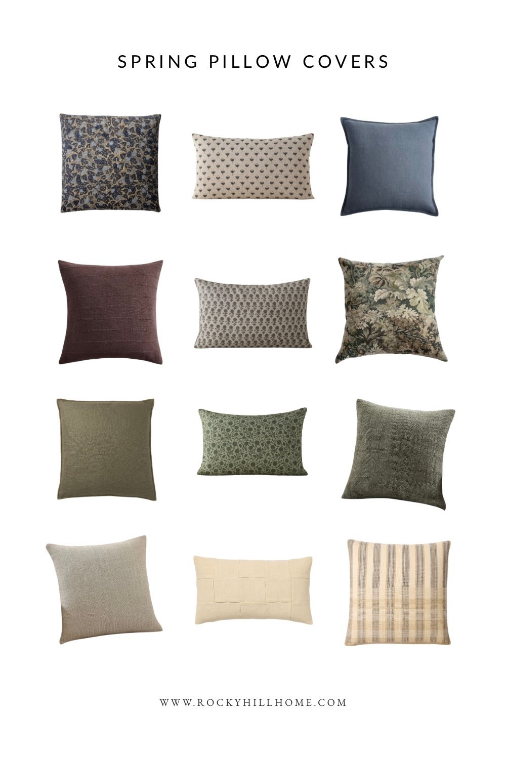 Spring Pillow Covers and Textures for a Living Room Refresh

Looking for an easy living room refresh? Swap your heavy winter cushions for these spring pillow covers. This collection features natural textures, floral patterns, and muted earth tones like sage green and dusty blue.

#LTKHome