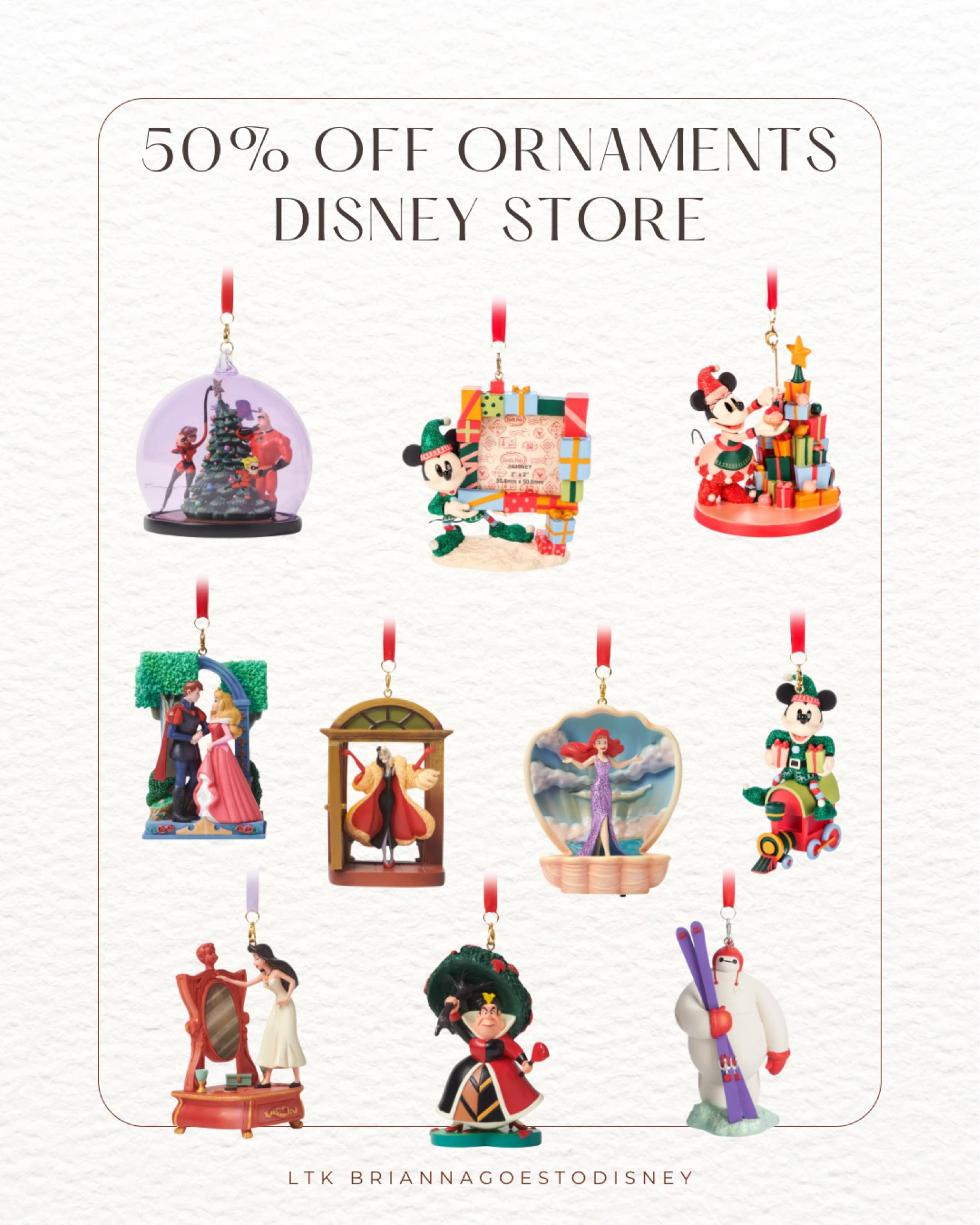 50% off select ornaments at the Disney Store! Code: SURPRISE for a free mystery gift w/ purchase $100+

Mickey & Minnie Mouse Holiday Photo Frame Sketchbook Ornament, Ariel Light-Up Living Magic Sketchbook Ornament – The Little Mermaid, The Incredibles Glass Globe Sketchbook Ornament, Mickey Mouse Holiday Sketchbook Ornament, Aurora and Phillip Sketchbook Ornament – Sleeping Beauty – Pink, Ursula as Vanessa Sketchbook Ornament – The Little Mermaid, Baymax Sketchbook Ornament – Big Hero 6 & Queen of Hearts Sketchbook Ornament – Alice in Wonderland 

#LTKSaleAlert #LTKSeasonal