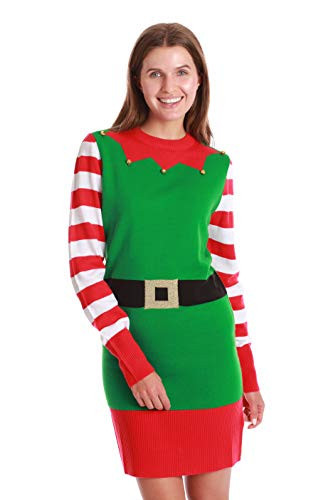 #followme Ugly Christmas Holiday Sweater Dress 6872-371-S | Amazon (US)