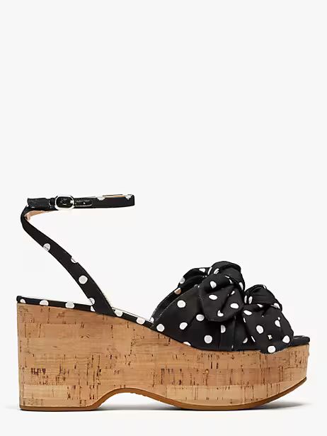 Kate Spade Julep Platform Wedges, Black/French Cream - 10.5 | Kate Spade (US)