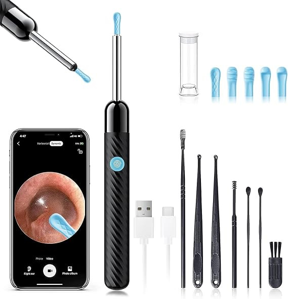 LEIPUT Ear Wax Removal - Earwax Remover Tool with 8 Pcs Ear Set - Ear Canal Cleaner with 1080P Ca... | Amazon (US)