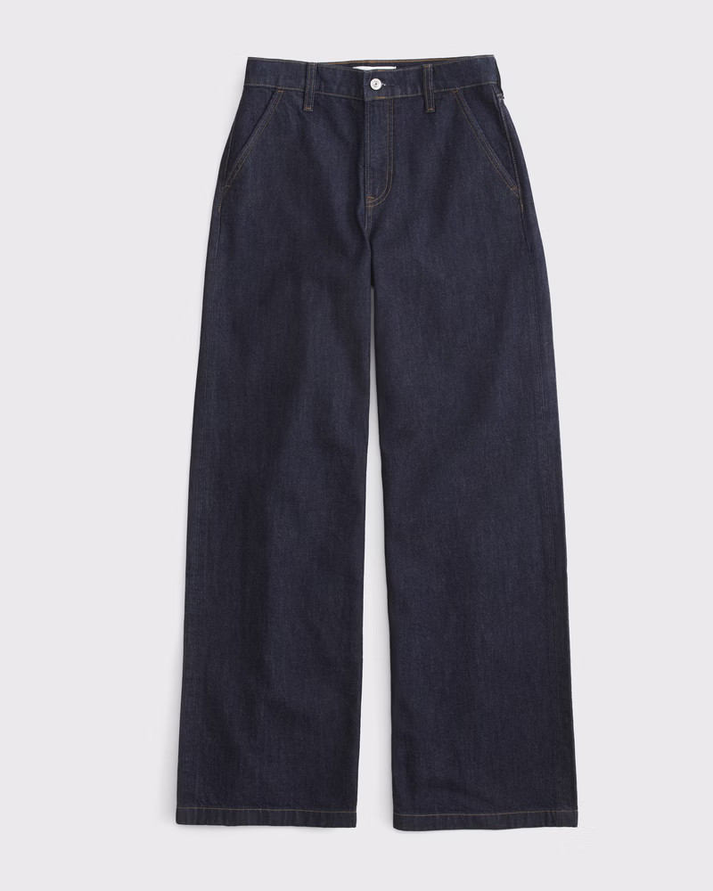 High Rise Wide Leg Trouser Jean | Abercrombie & Fitch (US)