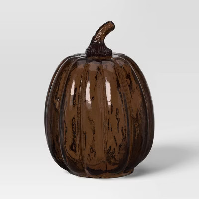 Small Glass Pumpkin Amber - Threshold™ | Target