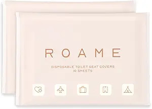 ROAME Disposable Toilet Seat Covers – 20 Biodegradable Sheets (2-Pack) – Flushable Bathroom H... | Amazon (US)