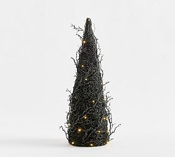 Lit Glitter Cone Tree | Pottery Barn (US)