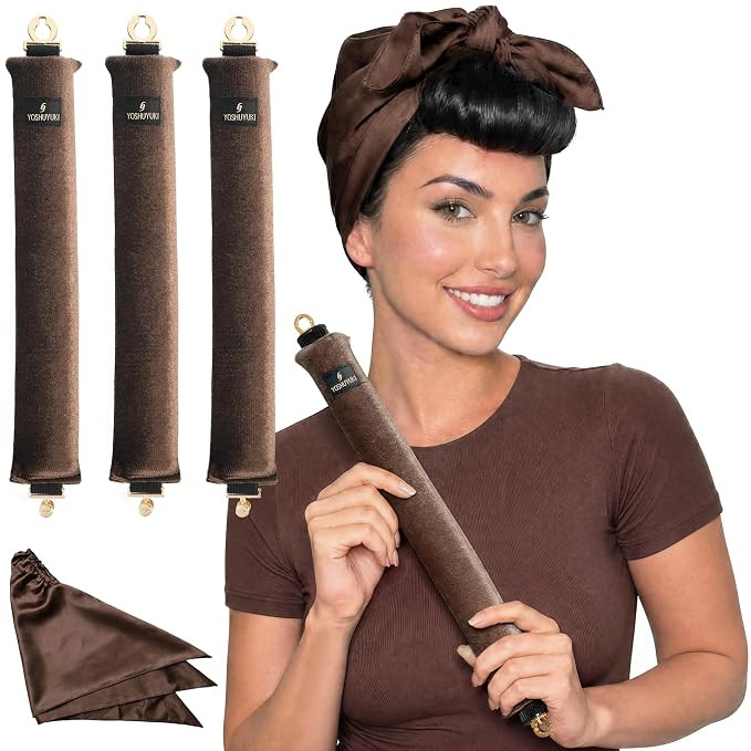 YOSHUYUKI Grande Heatless Curls Overnight Rods No Heat Hair Curlers to Sleep Jumbo Foam Large Hai... | Amazon (US)