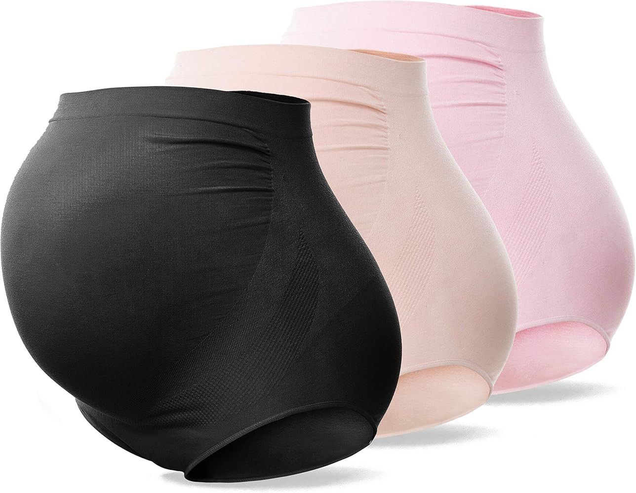 SUNNYBUY Women's Maternity High Waist Underwear Pregnancy Seamless Soft Hipster Panties Over Bump | Amazon (US)