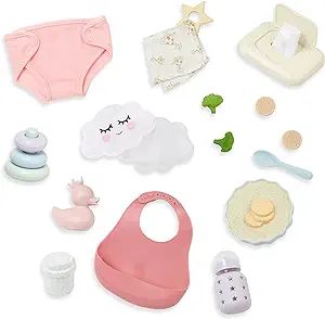 Babi by Battat – 20 Pieces Care & Feeding Set – 14-inch Baby Doll Accessories – Changing Di... | Amazon (US)