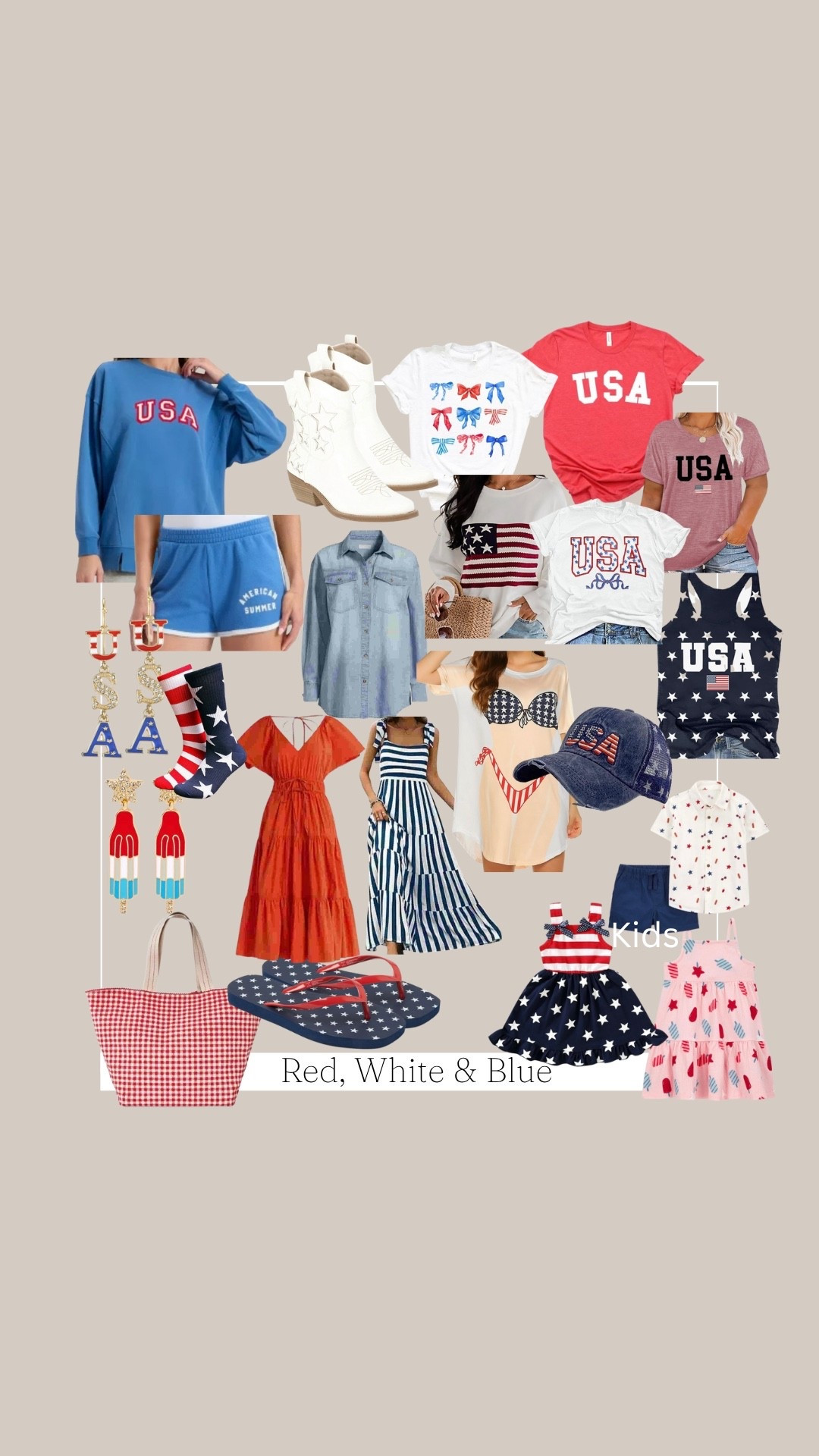Last Minute Red, White & Blue Items. July 4th  
#july #holiday #redwhiteandblue #tops 

#LTKParties #LTKSeasonal #LTKSummerEdit