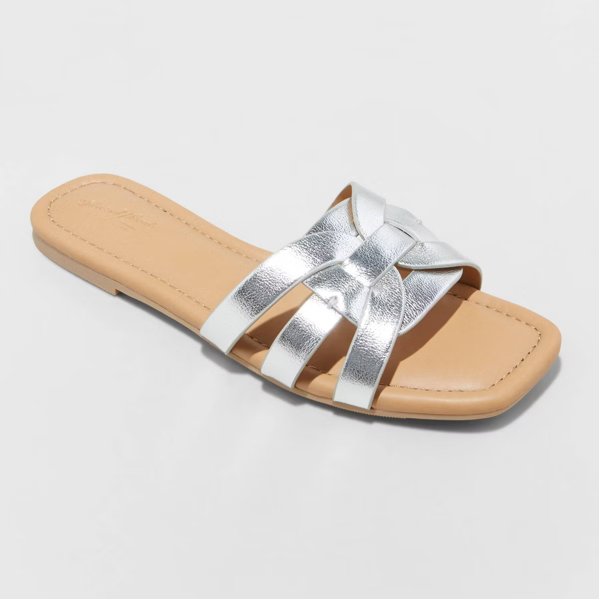 Women's Edna Slide Sandals - Universal Thread™ Silver 5 | Target