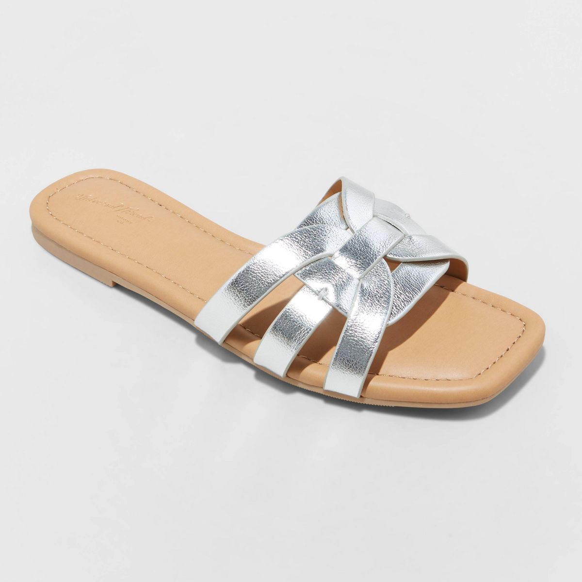 Women's Edna Slide Sandals with Memory Foam Insole - Universal Thread™ Cognac 8 | Target