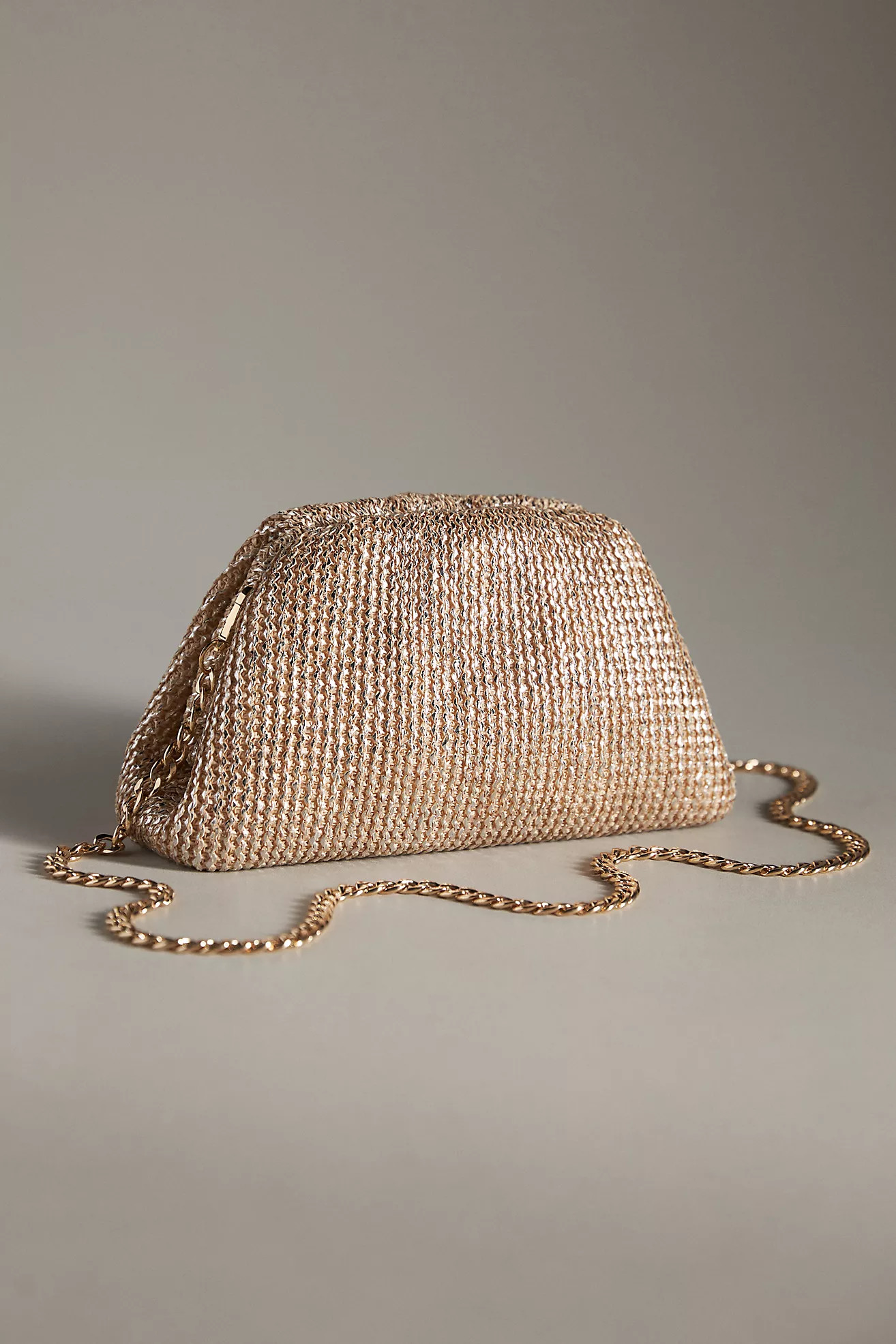 The Frankie Mini Clutch: Metallic Raffia Edition | Anthropologie (US)