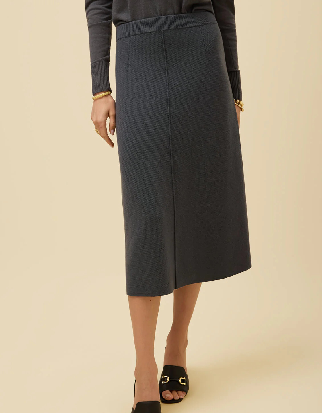 Lila Merino Skirt Cool Gray | Spartina 449