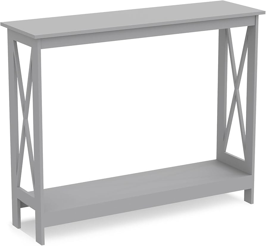 Safdie & Co. - Gray Console Table, 2-Layer Entryway Table, Console Tables for Entryway, Use As Do... | Amazon (US)