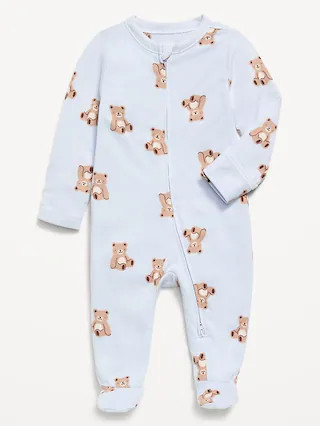 SoftMode 2-Way-Zip Sleep & Play Footed One-Piece for Baby | Old Navy (CA)