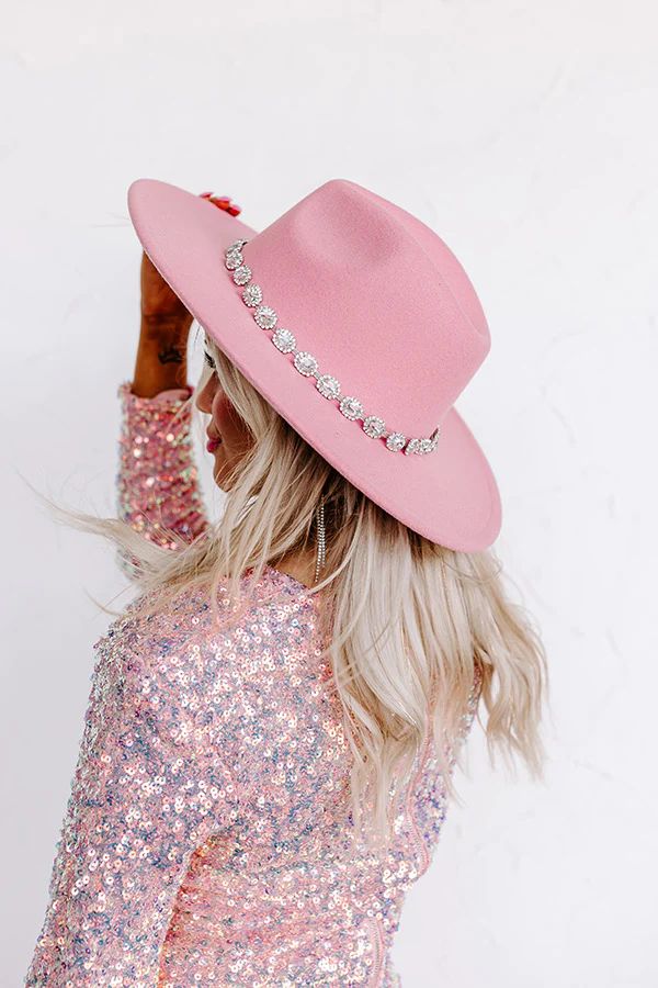 Mostly In Love Felt Fedora In Pink | Impressions Online Boutique