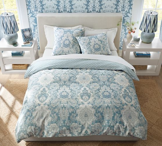 Kravet Arboretum Petite Floral Reversible Duvet Cover | Pottery Barn (US)
