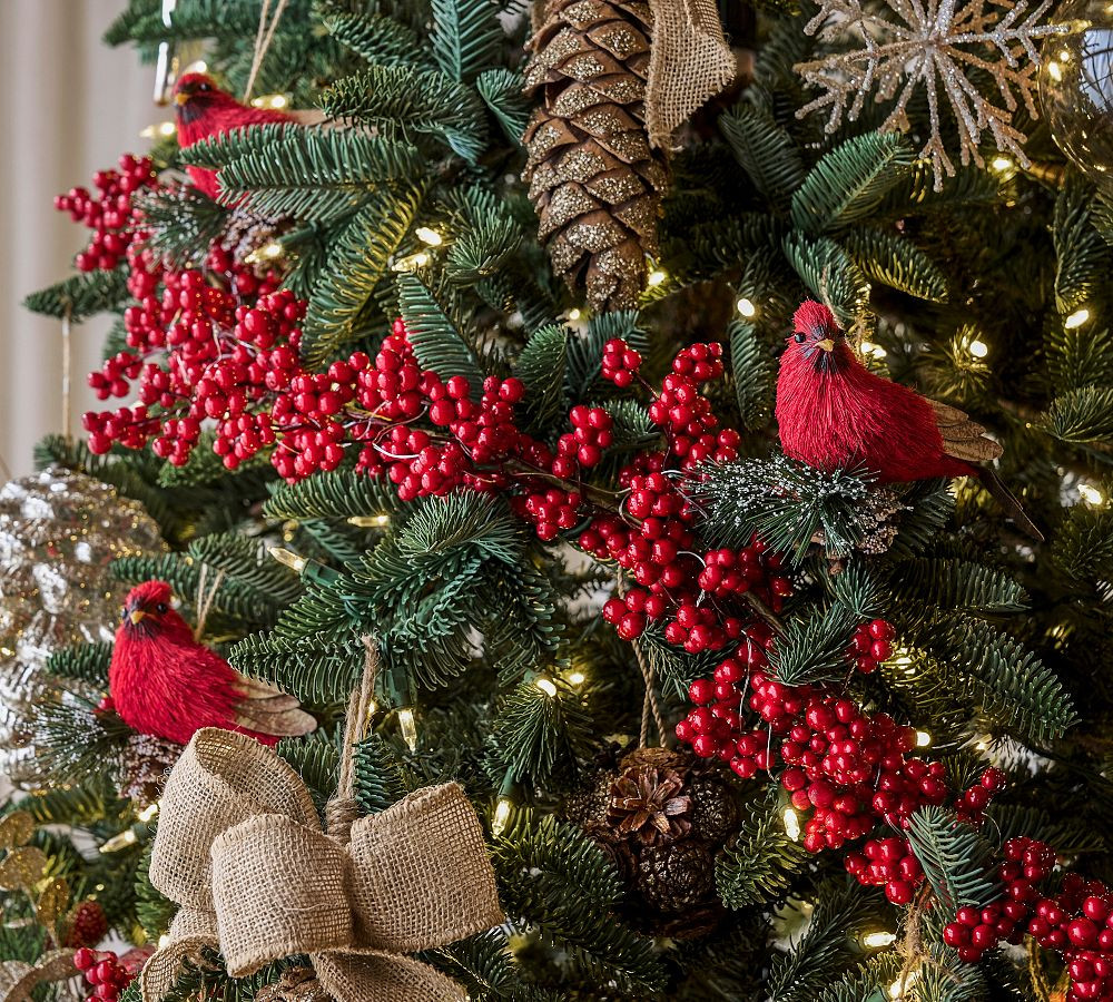 Lit Red Berry Garland | Pottery Barn (US)