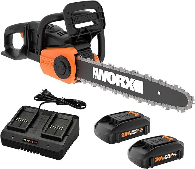 Worx 40V 14" Cordless Chainsaw Power Share with Auto-Tension - WG384 (Batteries & Charger Include... | Amazon (US)