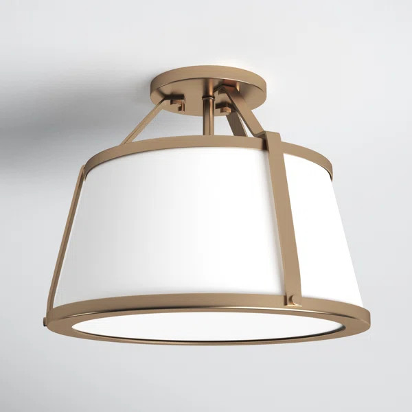 3 -Light 15.5" Semi Flush Mount | Wayfair Professional