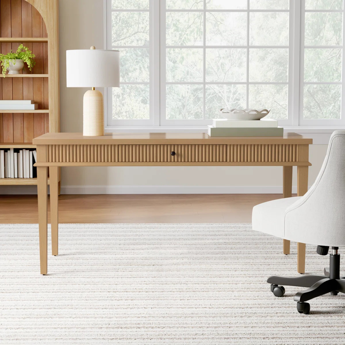 Haden 1 Drawer Reeded Desk | Wayfair North America