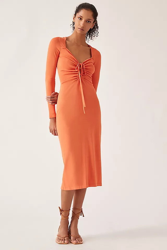 Tie-Front Sweater Midi Dress | Anthropologie (US)