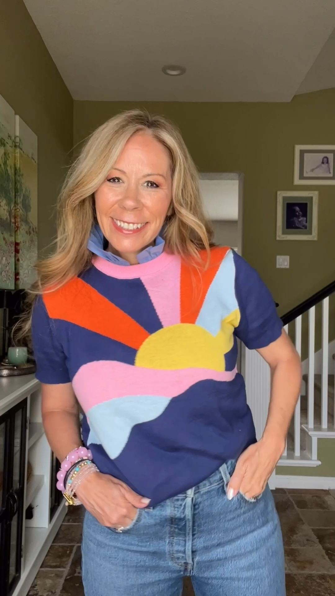 Sunrise or sunset! Whimsical retro and a light summer knit! 

Beautiful quality and creates a fun statement! I’ve also added a few ways to style this one! Retro, cool and simple fun fashion 

Xo,
Jill 💋

#LTKootd #LTKOver40 #LTKmomlife