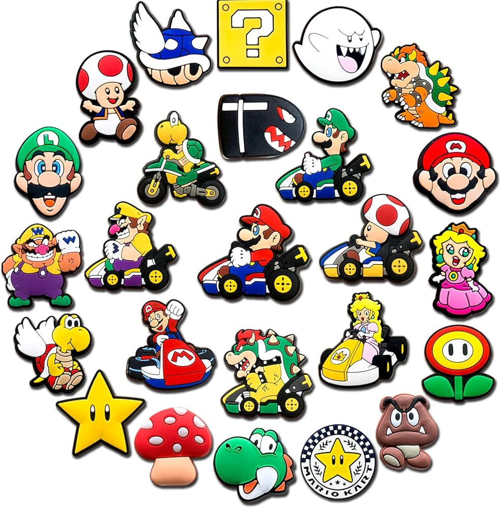 Tashrasia 25Pcs Cartoon Game Shoe Charms for Clogs Sandals Bracelet Wristband Slippers, Cute Shoe... | Amazon (US)