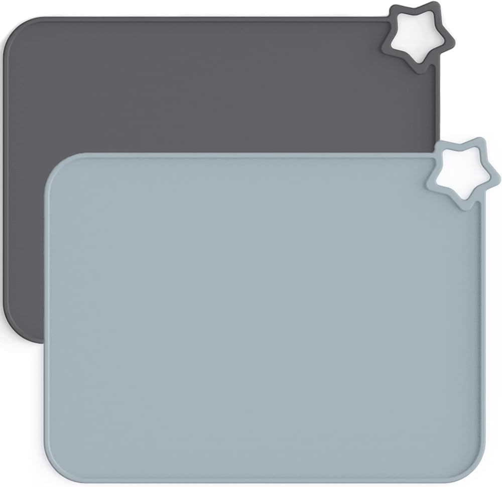 Moonkie Silicone Placemats for Baby & Kid, Stain Resistant Non-Slip Toddler Food Mats Eating Tabl... | Amazon (US)