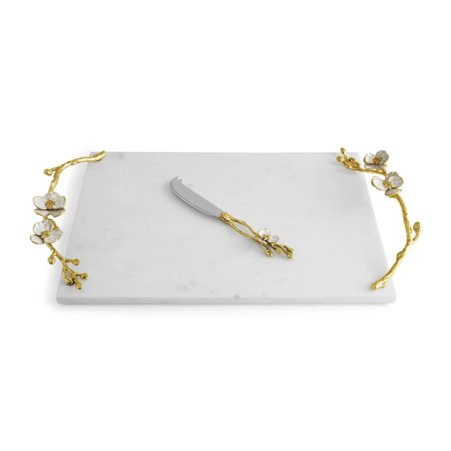 Orchid Large Cheeseboard & Knife | Gwynn's