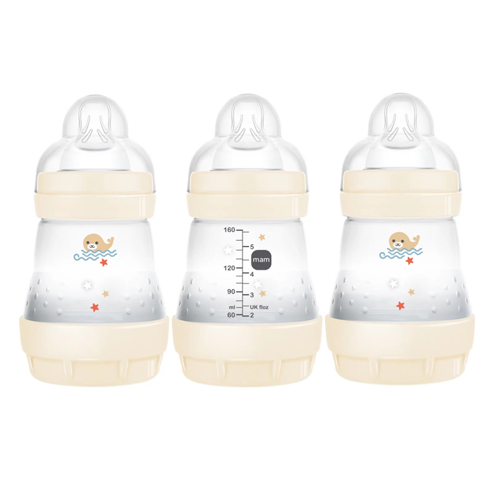 MAM Easy Start Anti-Colic 3 Pack 5oz Baby Bottle, Ivory | Kohl's