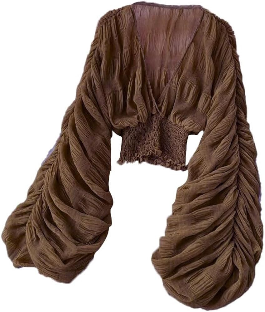 Bell Sleeve Tops for Women Dressy Tops for Evening Wear Lace Blouses for Women | Amazon (US)