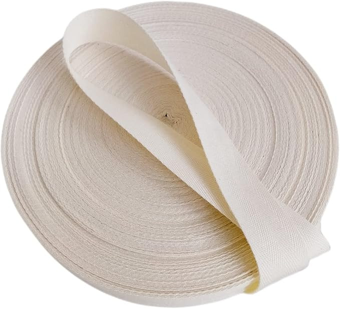 Abbaoww 55 Yards High Density Cotton Ribbon Twill Tape 1 Inch, Sturdy Durable Soft Cotton Herring... | Amazon (US)