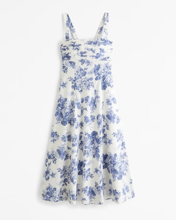 The A&F Emerson Fit & Flare Midi Dress | Abercrombie & Fitch (US)