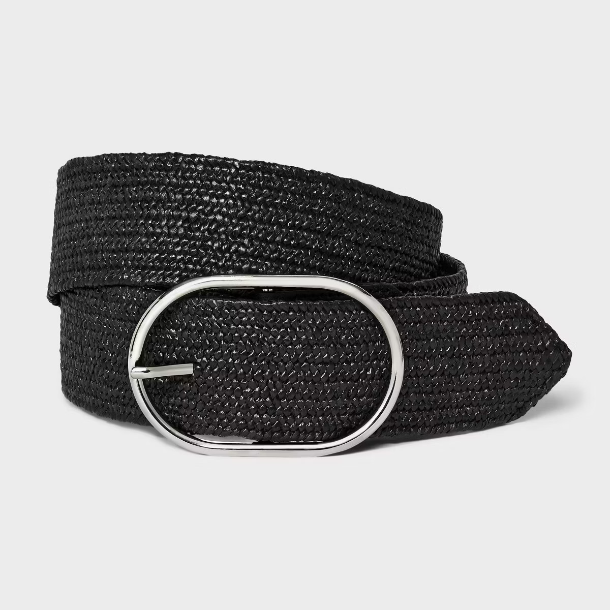 Women's Stretch Straw Belt - A New Day™ Black M | Target