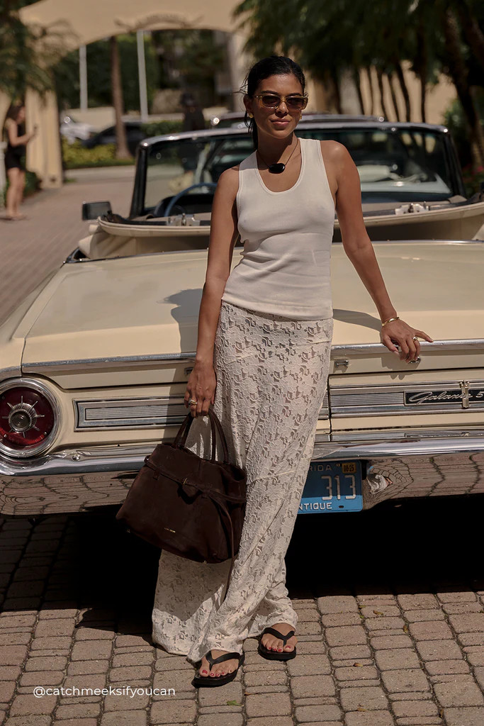 LOULA WHITE LACE SKIRT | DISSH