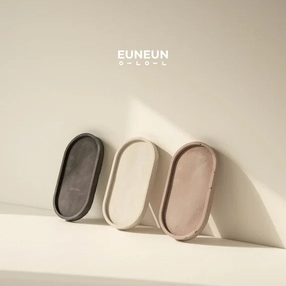 Oval Concrete Tray  Minimalist Aesthetic - Etsy | Etsy (US)