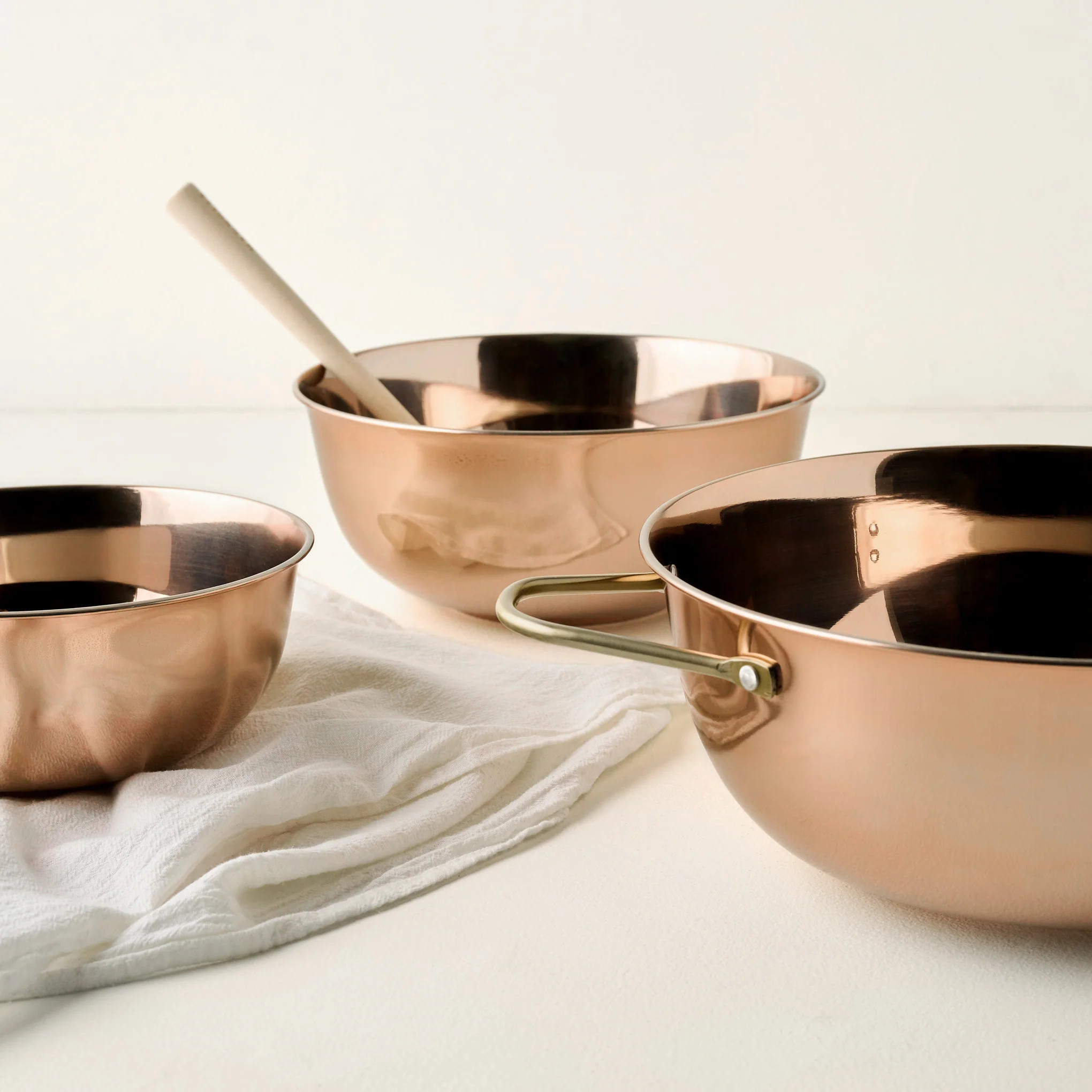 Magnolia Copper Mixing Bowl Set of Three | Magnolia