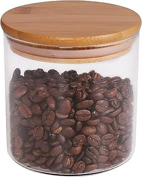 Food Storage Jar, 18.6 FL OZ (550 ML), [Thickened Version] 77L Glass Food Storage Jar with Airtig... | Amazon (US)