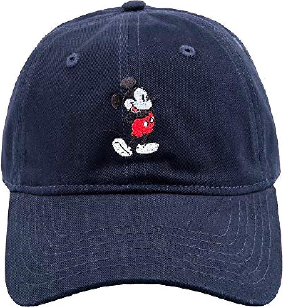 Disney Mickey Mouse Embroidered Cotton Adjustable Dad Hat with Curved Brim | Amazon (US)