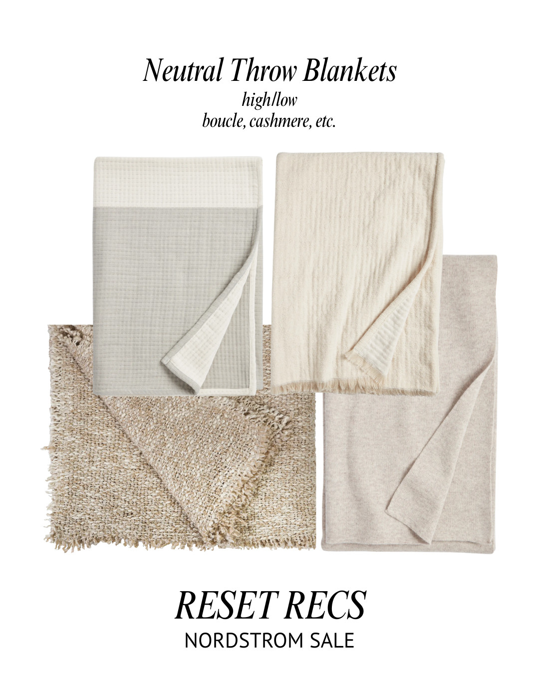 NORDSTROM ANNIVERSARY SALE  BOUCLE BLEND BLANKET PARACHUTE HOME DECOR TEXTILES COZY MODERN NEUTRAL 

 #LTKHome #LTKSaleAlert #LTKFindsUnder100