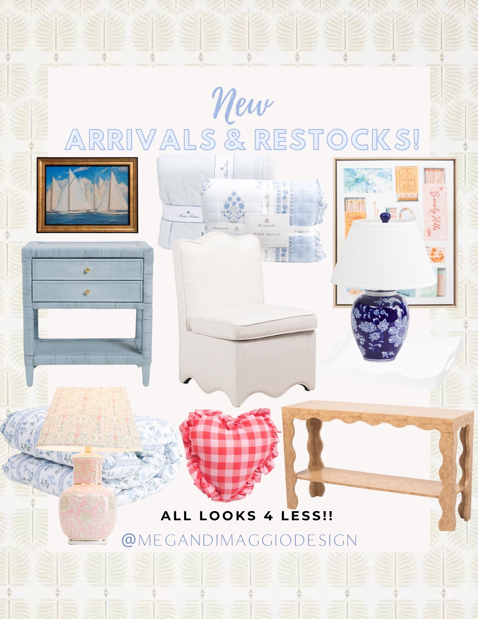 More new arrivals & restocks for the coastal home from TJMaxx & Marshalls!! This blue rattan nightstand is BACK!!  I ordered 2 for our daughter’s bedroom at the new beach house!! 

Also love these new art pieces, lamps, bedding and this new taupe & white stripe scalloped chair!! 😍🙌🏻

#LTKFindsUnder50 #LTKHome #LTKSaleAlert