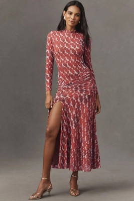 Bardot Lea Printed Mesh Midi Dress | Anthropologie (US)