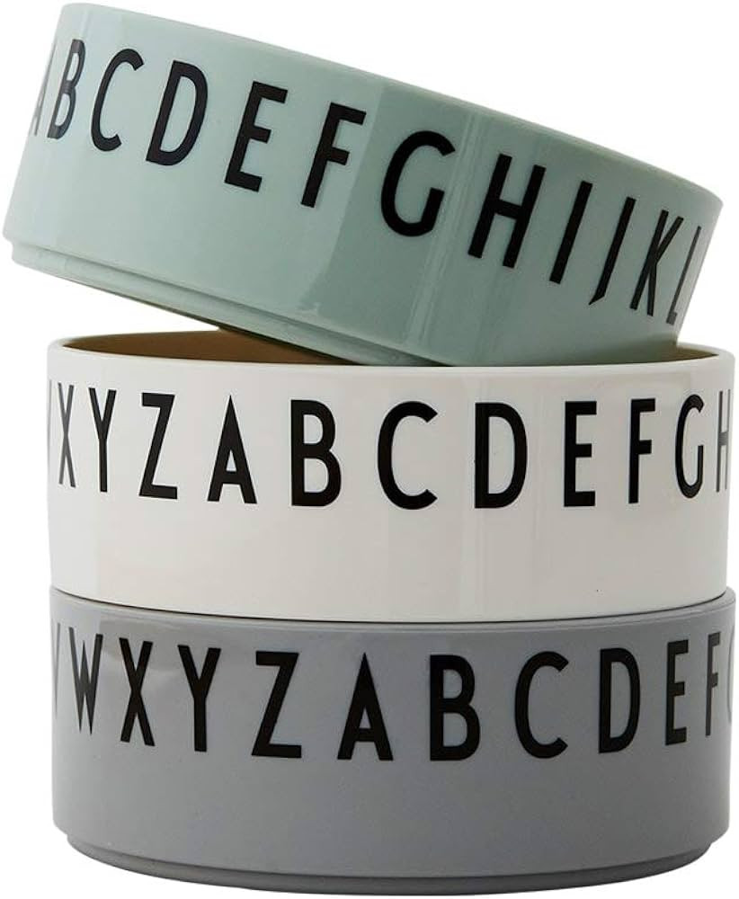 Design Letters Eat & Learn Kids Bowl Tritan Design in Denmark 10 Oz Set of 3| Kid Cereal Bowl BPA... | Amazon (US)