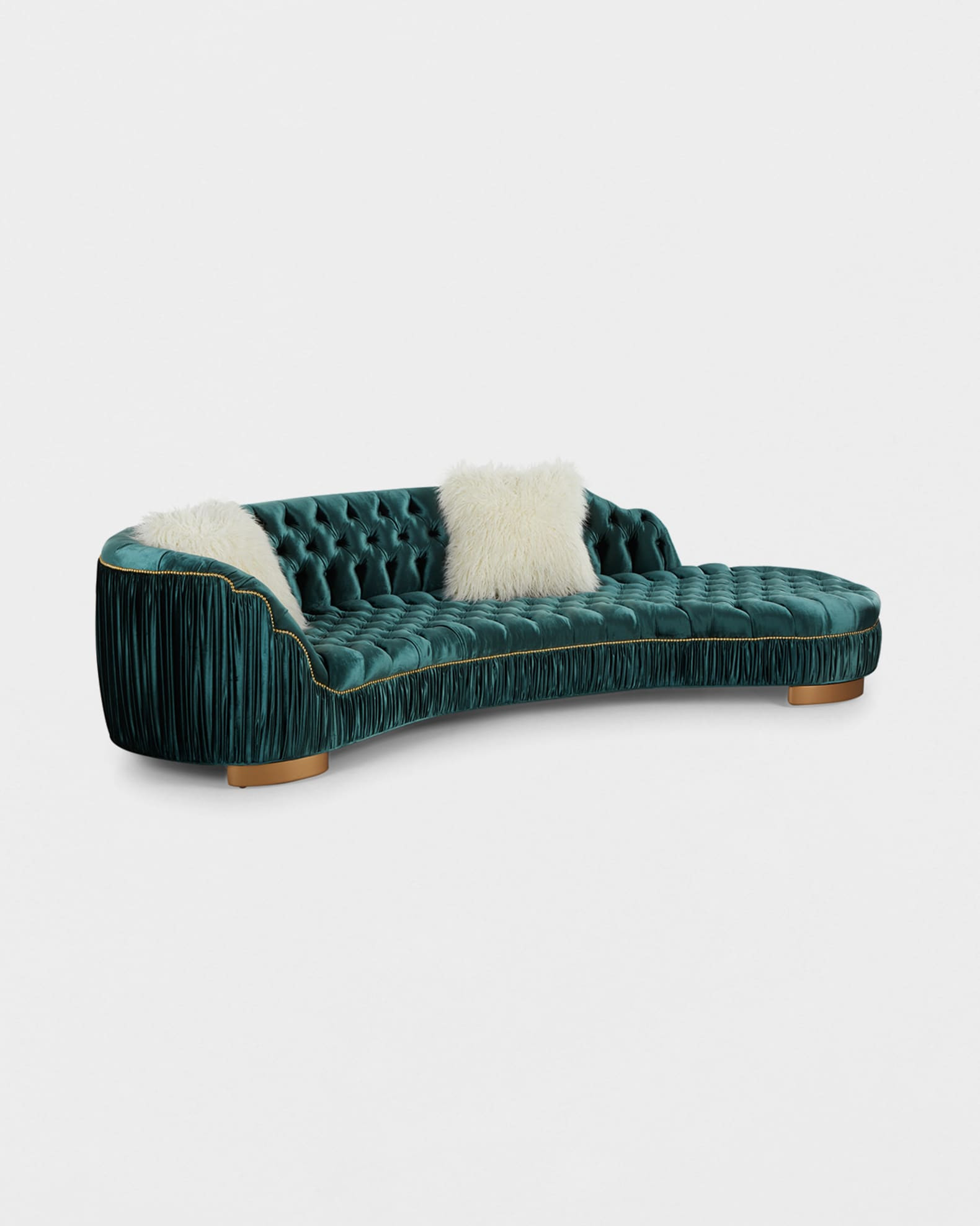 Haute House Ava 118" Chaise-Style Sofa | Neiman Marcus