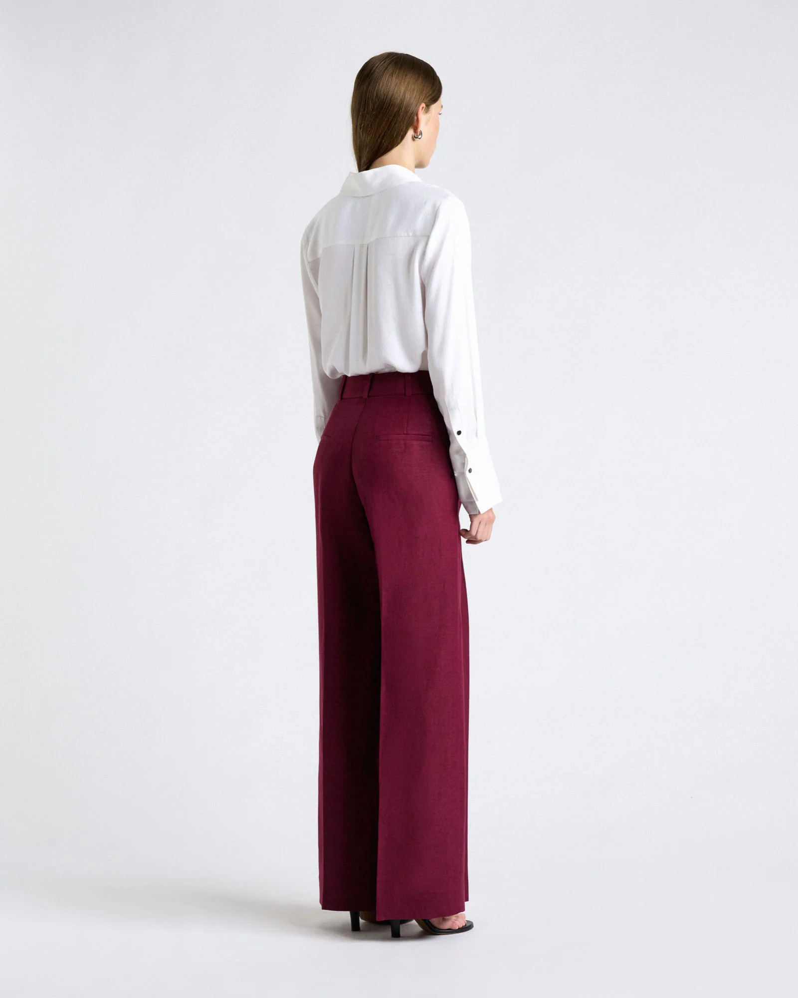 Lustre Linen Blend Wide Leg Pant | Cue AU