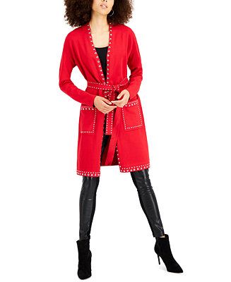 INC International Concepts Studded Cardigan, Created for Macy's & Reviews - Sweaters - Women - Ma... | Macys (US)