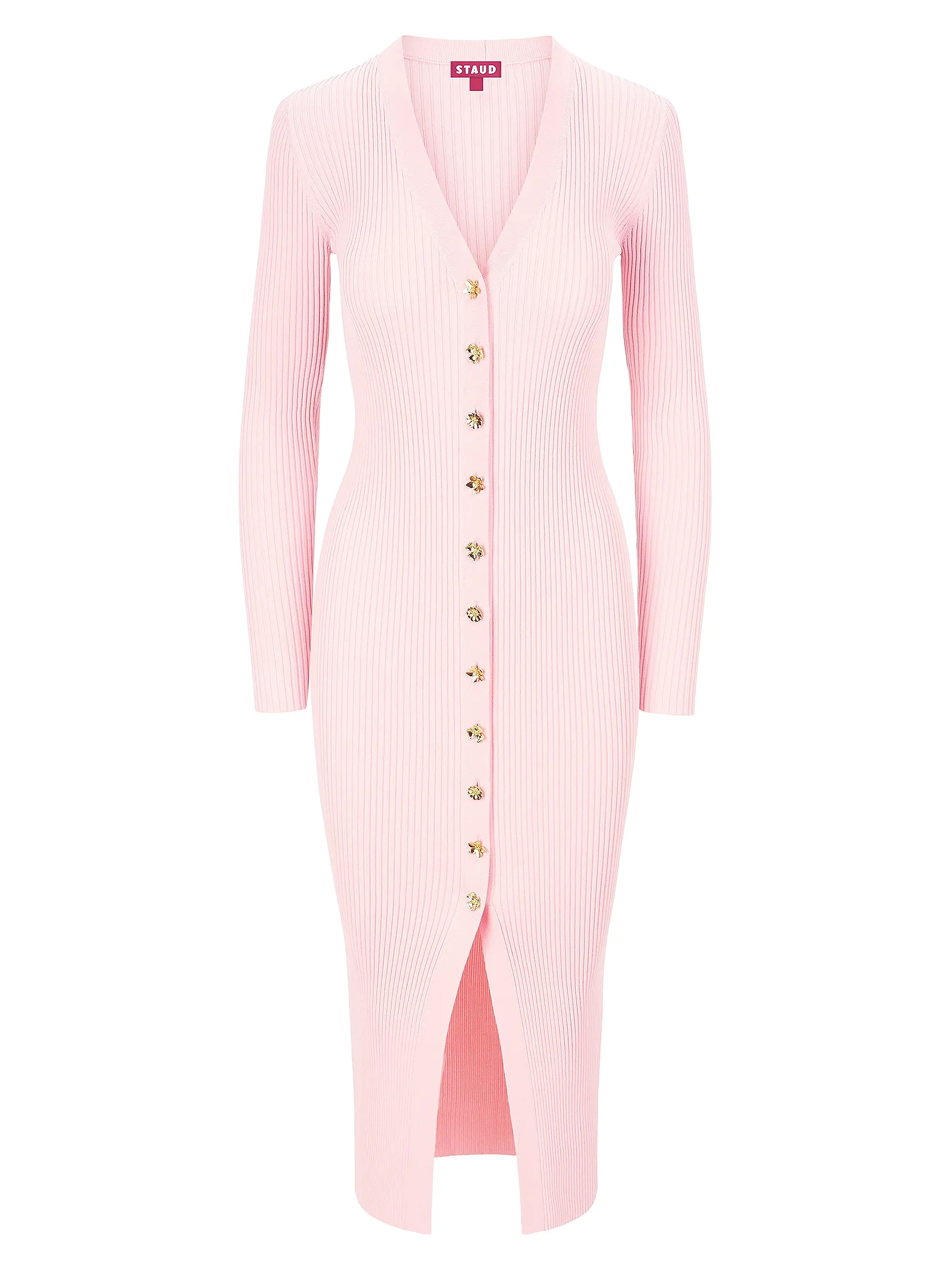 StaudShoko Ribbed Midi-Dress | Saks Fifth Avenue